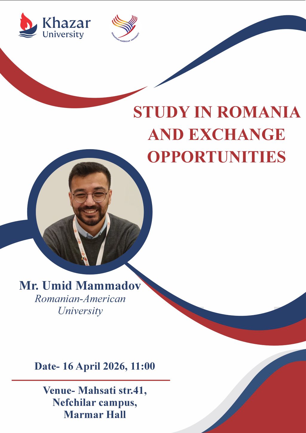 Seminar Announcement: “Study in Romania and Exchange Opportunities”